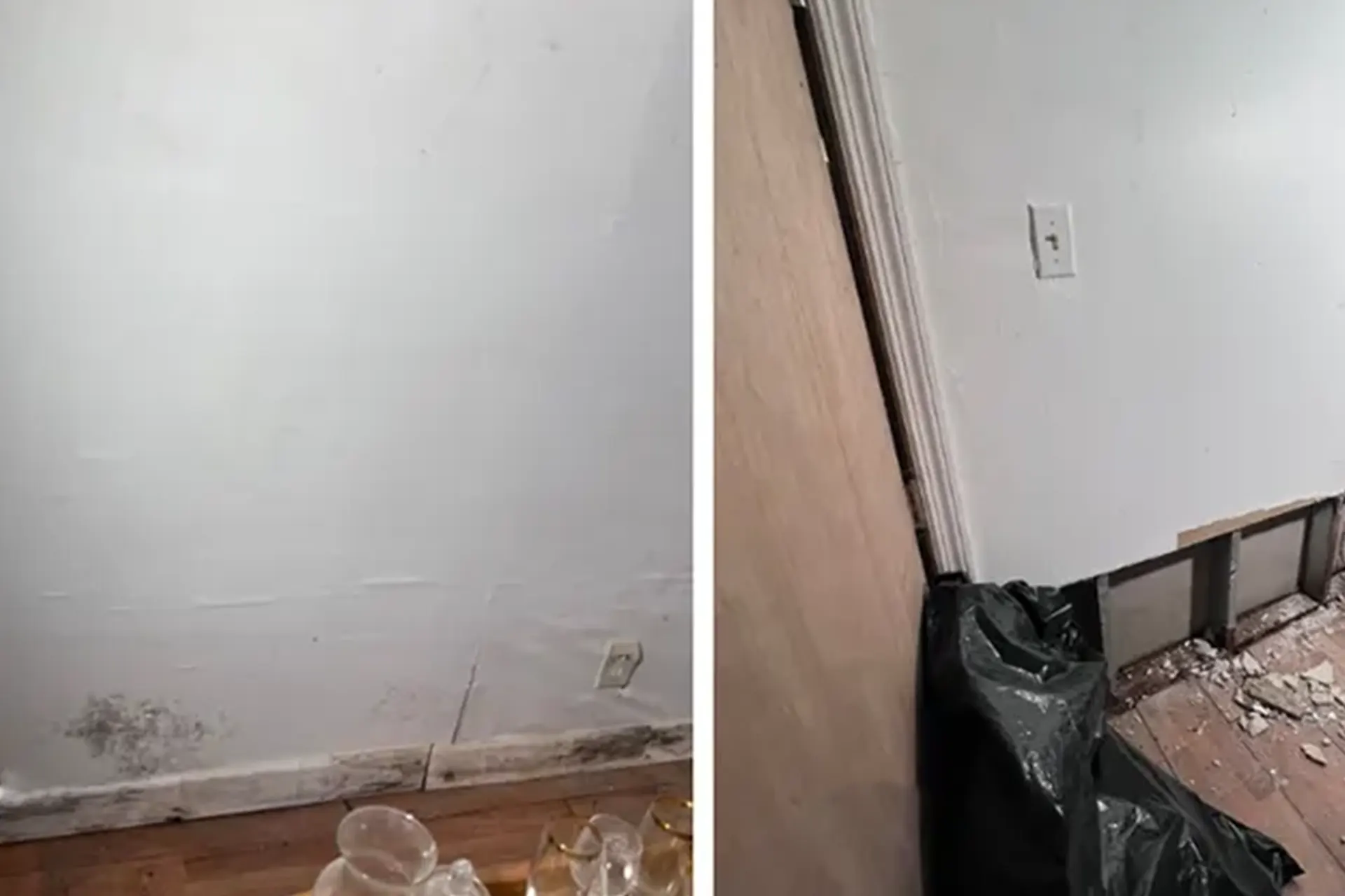 Basement Mold Remediation Services for New York - A Before and After Picture from a Zavza Seal Mold Remediation Project in Brooklyn, NY