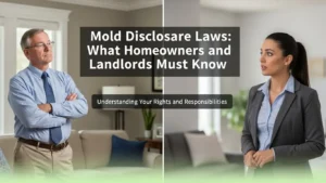 Mold Disclosure Laws - A Two Side Picture Showing a Employee on One Side and a Boss on the Other