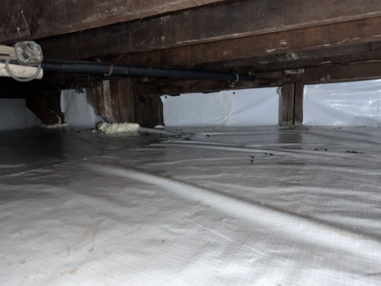 What is a Vapor Barrier in a Crawl Space? - A 30-mil Vapor Barrier Installed in a Brooklyn Crawl Space