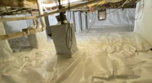 What Is a Vapor Barrier in a Crawl Space? - A Picture of a Crawl Space Vapor Barrier Installation by Zavza Seal