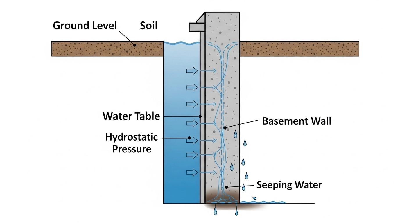 A Diagram of How Hydrostatic Pressure Works