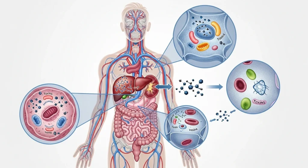 How Long Does Mold Stay In Your System? A Diagram of the Human Body and the Cellular Detoxification Process