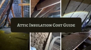 Attic Insulation Cost - A Three Part Collage of Different Insulation Types