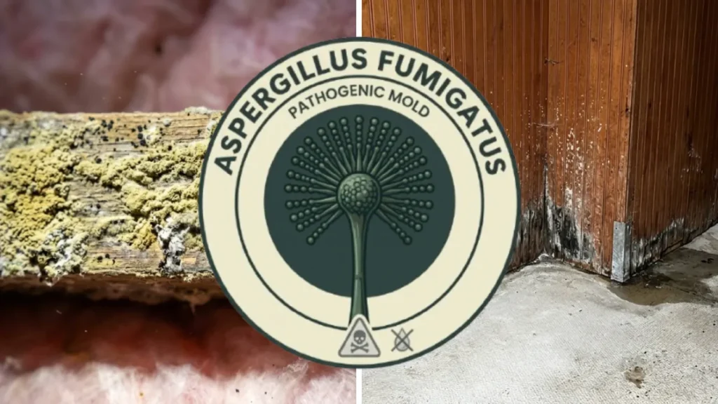 Mold Identification - Pictures of Aspergillus Mold Behind an Aspergillus Icon