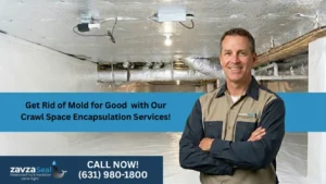 Mold Found in Home Inspection Guide for Homeowners - An Encapsulation Expert Smiling Proud in Front of an Encapsulated Crawl Space