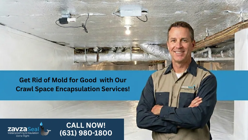 Mold Found in Home Inspection Guide for Homeowners - An Encapsulation Expert Smiling Proud in Front of an Encapsulated Crawl Space