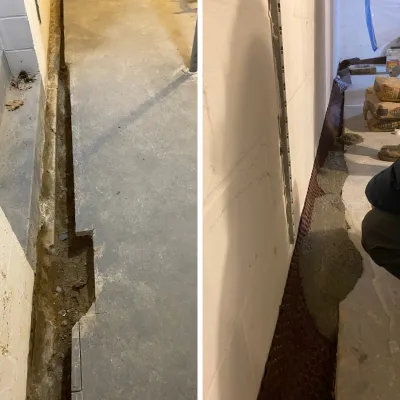 Basement Waterproofing Cost - A Case Study from Zavza Seal, Owners of Mold Removal Experts Showing a Basement Sump Pump System Installed in a Brooklyn Home