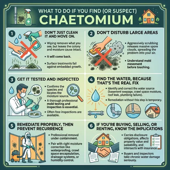 Chaetomium Mold - An Infographic with Steps on What to Do if You Find Chaetomium in Your Home