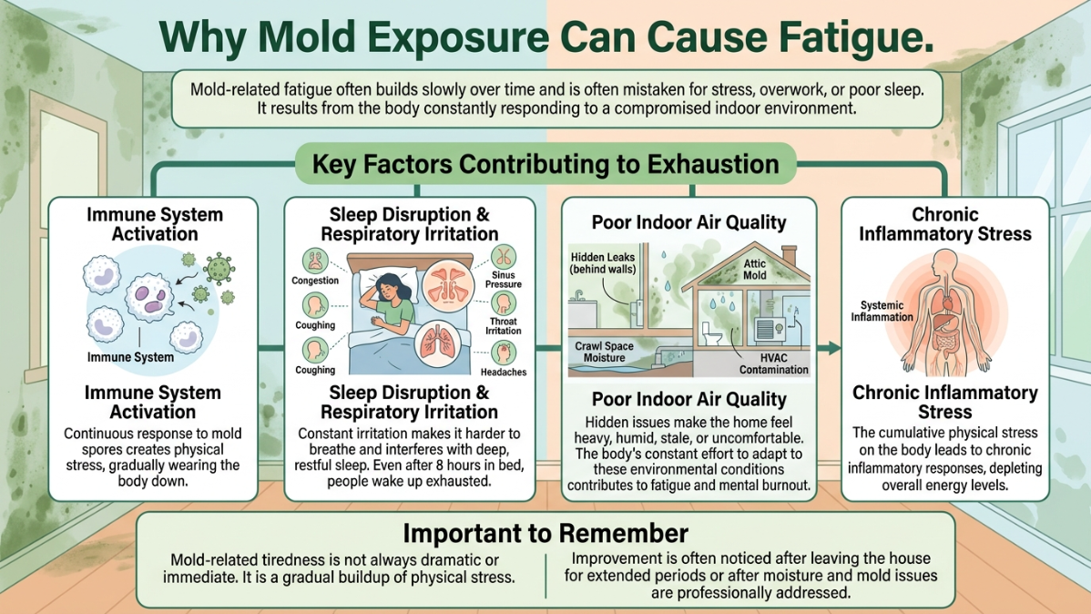 Can Mold Make You Tired? An Engaging Infographic Showing How Mold Exposure Can Cause Fatigue