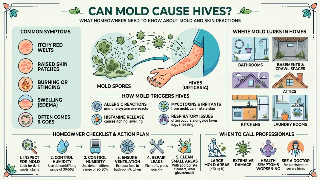 Can Mold Cause Hives - A Colorful Infographic About the Topic