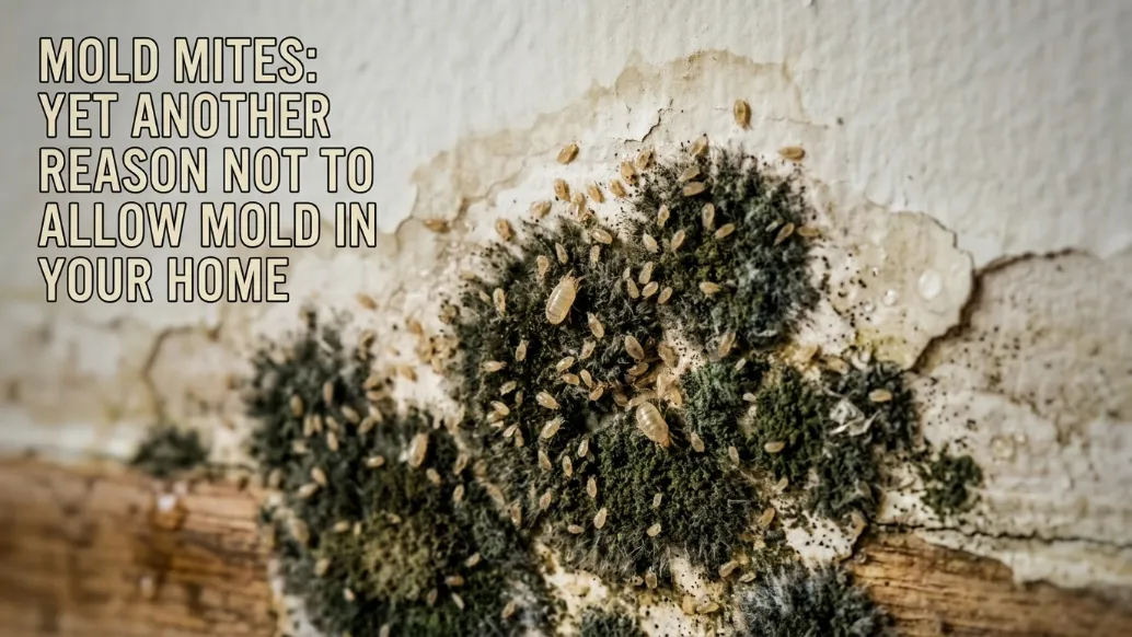 Mold Mites - A Patch of Aspergillus Mold with Little Bugs in it