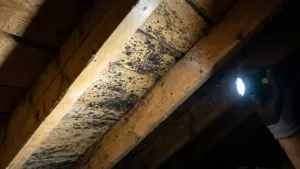 The Homeowner's Guide to Attic Mold - A Contractor Inspecting a Moldy Attic
