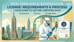 A Colorful Infographic About New York Mold Remediation License