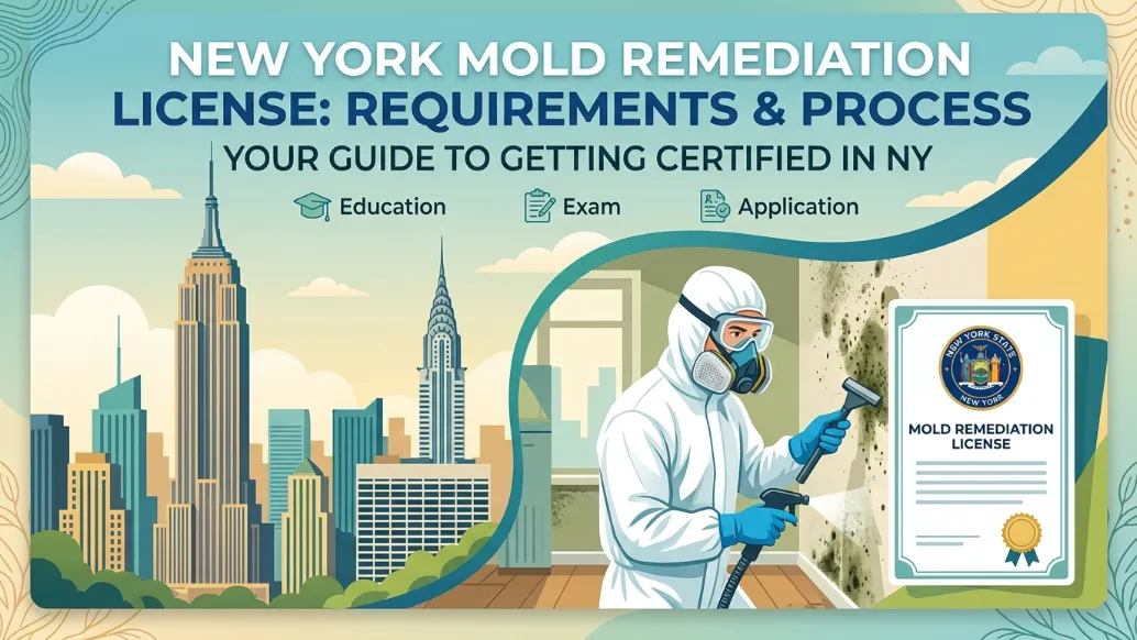 A Colorful Infographic About New York Mold Remediation License